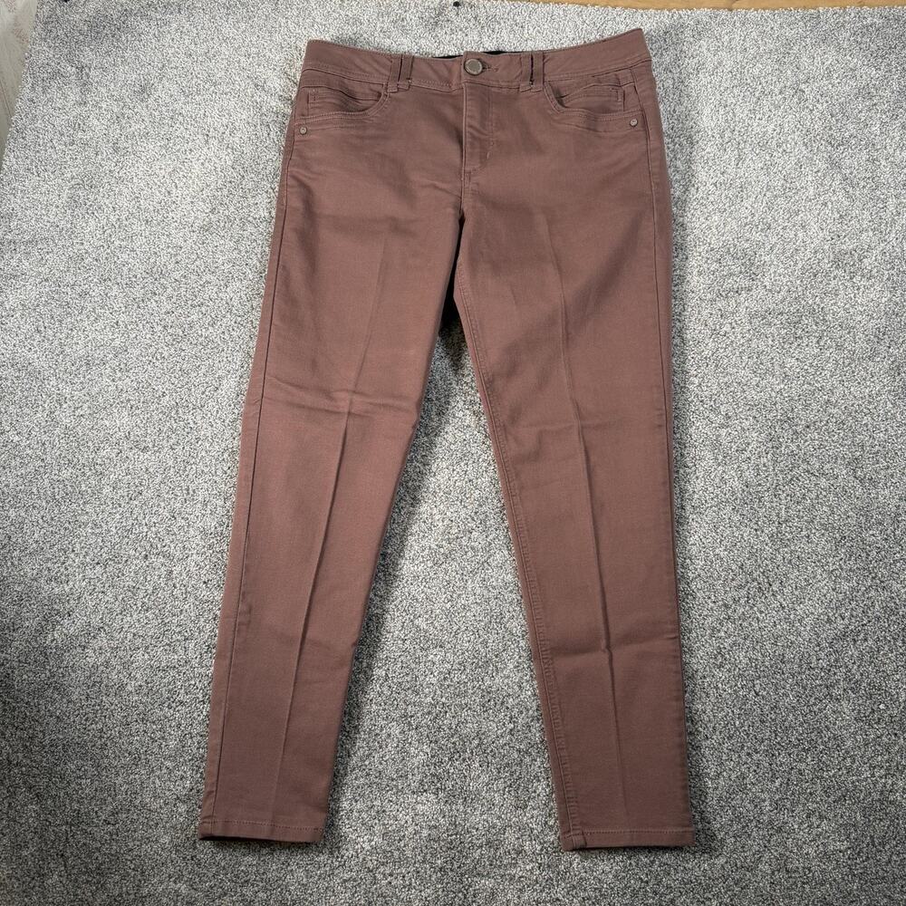 Democracy Skinny Jeans Womens 12 34x28 Mauve Purple Stretch Ab Technology